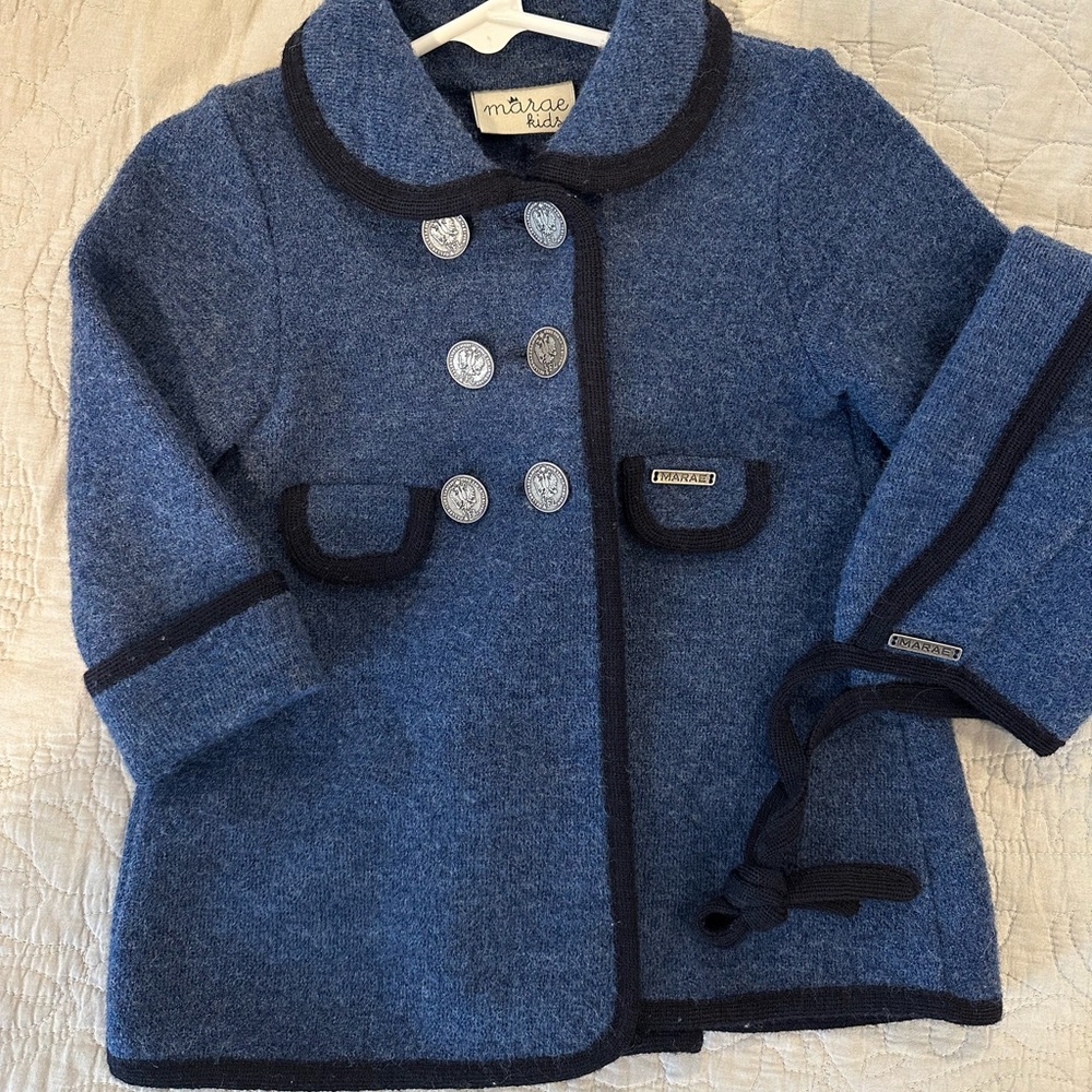 Marae Kids Southern Weight Wool Coat & Matching Bonnet